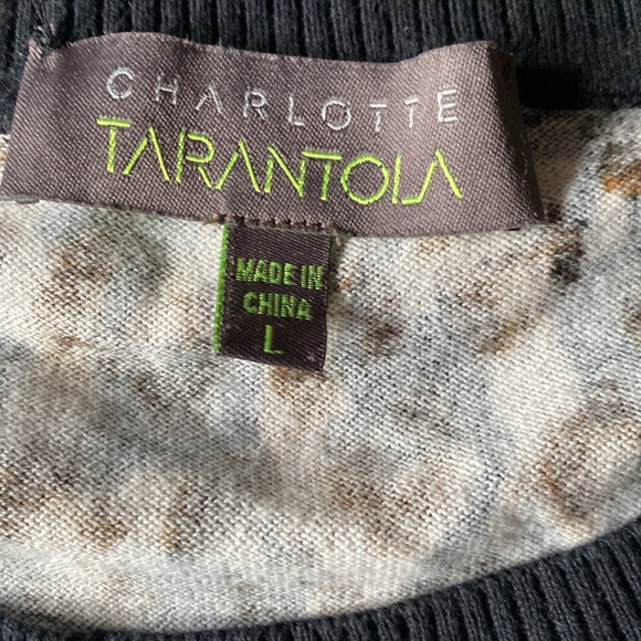 CHARLOTTE TARANTOLA LONG SLEEVES TOP SIZE L . - Picture 6 of 9